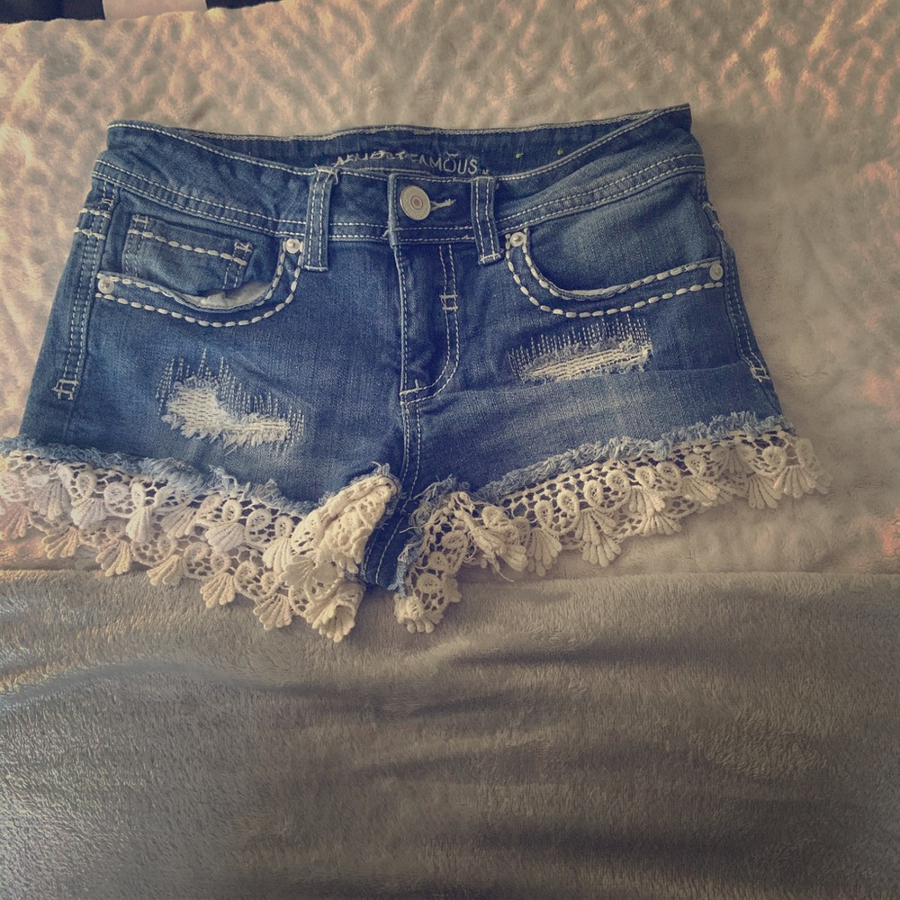 Blue jean shorts